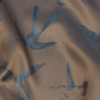 Hummingbirds Jacquard Lining - Blue and Beige Bi-Color