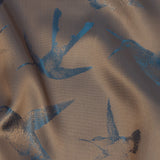 Hummingbirds Jacquard Lining - Blue and Beige Bi-Color