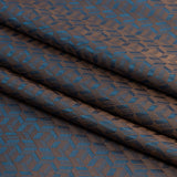 Geometric Jacquard Lining - Blue and Beige Bi-Color