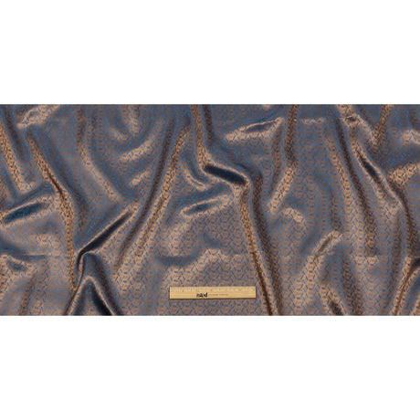 Geometric Jacquard Lining - Blue and Beige Bi-Color