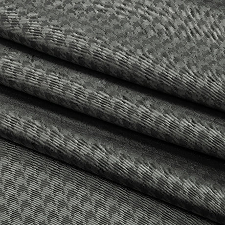 Houndstooth Jacquard Lining - Gray and Charcoal Bi-Color