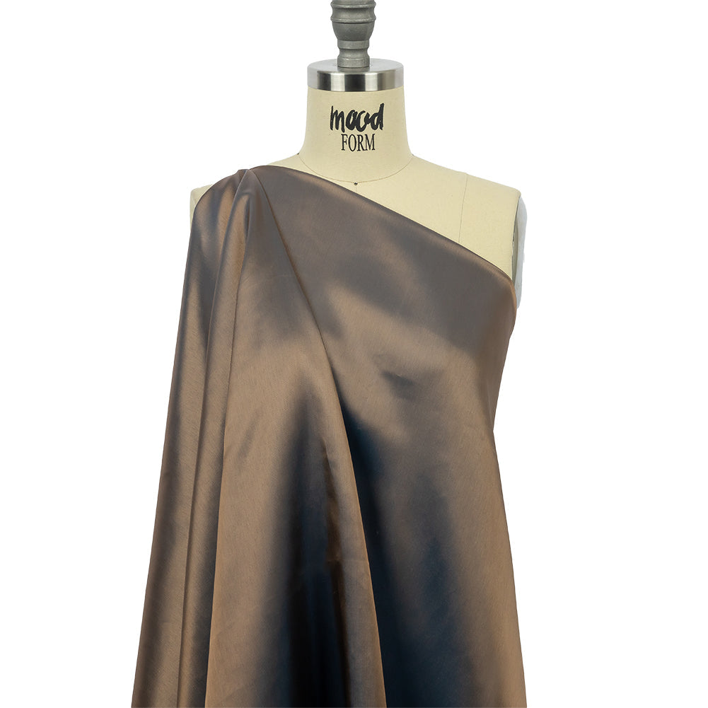 Iridescent Twill Lining - Blue and Beige