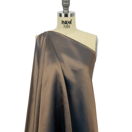 Iridescent Twill Lining - Blue and Beige