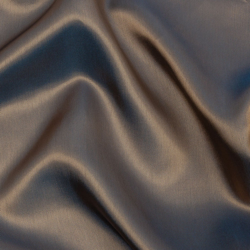 Iridescent Twill Lining - Blue and Beige