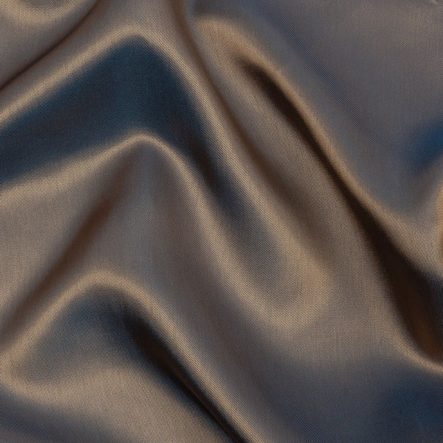 Iridescent Twill Lining - Blue and Beige