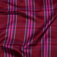 Fuchsia, Blue and Aqua Plaid Twill Lining