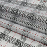 White, Black and Red Plaid Lining