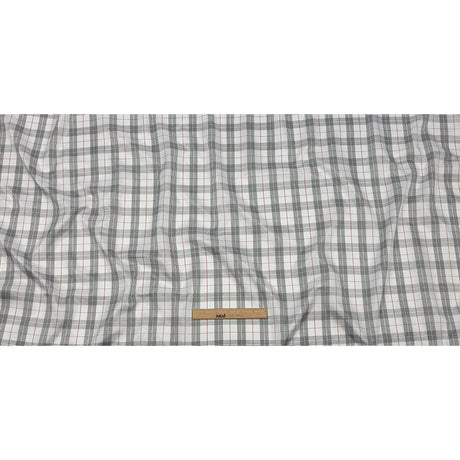 White, Black and Red Plaid Lining