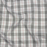 White, Black and Red Plaid Lining