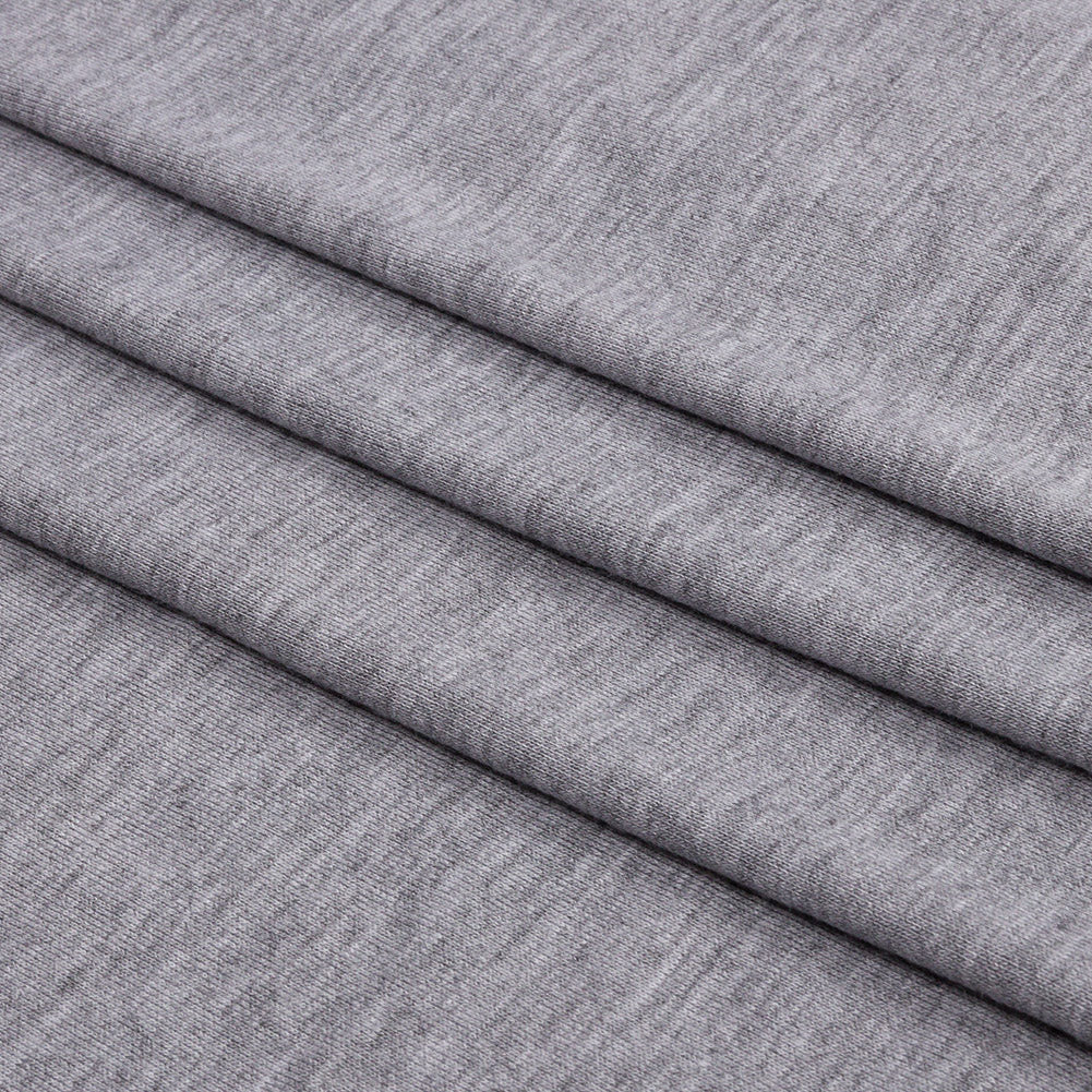 Heathered Gray Stretch Rayon Jersey