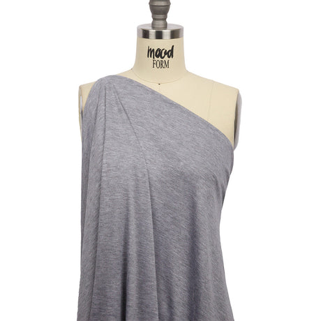 Heathered Gray Stretch Rayon Jersey