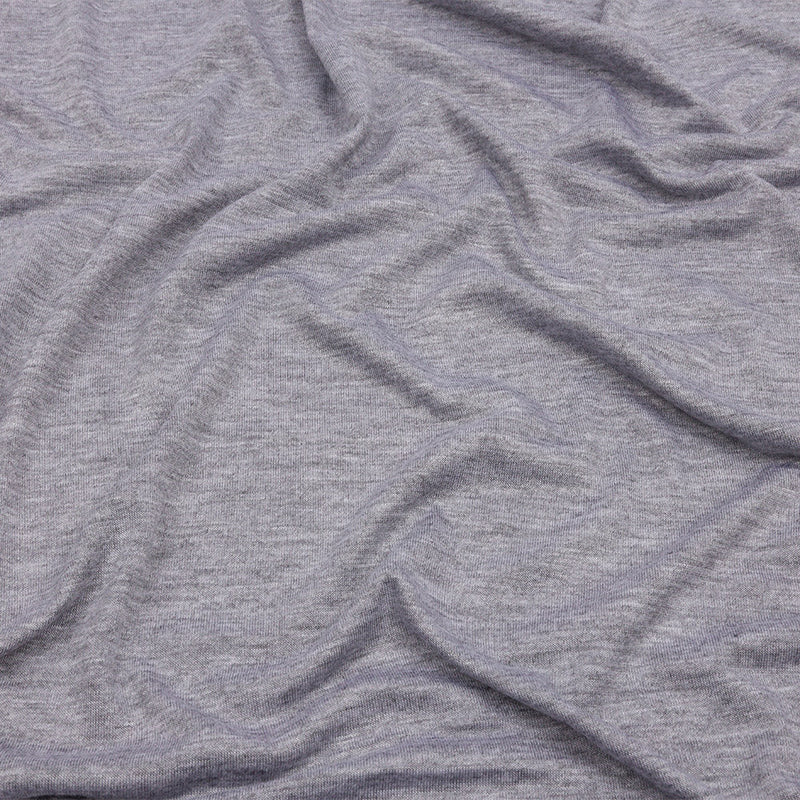 Heathered Gray Stretch Rayon Jersey
