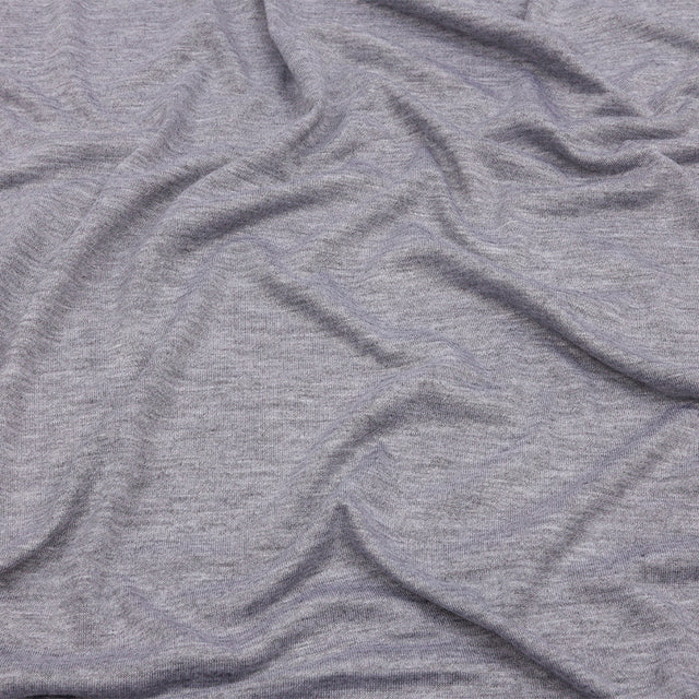 Heathered Gray Stretch Rayon Jersey