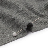 Heathered Gray Stretch Rayon 2x2 Rib Knit