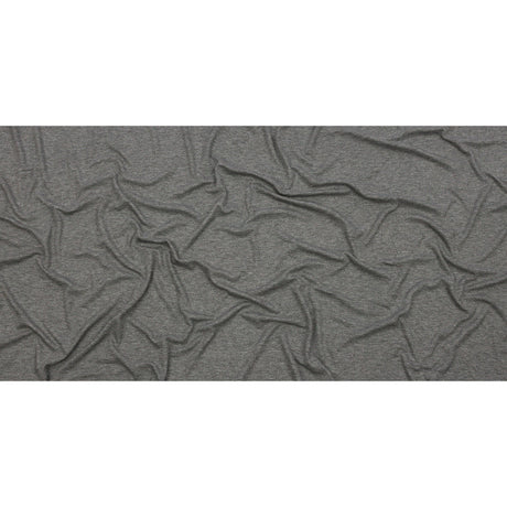 Heathered Gray Stretch Rayon 2x2 Rib Knit