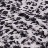 Ivory and Charcoal Wild Spots Stretch Rayon Jersey