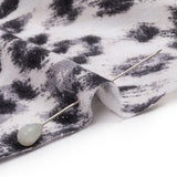 Ivory and Charcoal Wild Spots Stretch Rayon Jersey