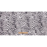 Ivory and Charcoal Wild Spots Stretch Rayon Jersey