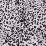 Ivory and Charcoal Wild Spots Stretch Rayon Jersey