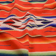 Orange, Yellow and Blue Southwestern Weaving Printed Polyester Woven Panel