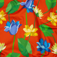 Mood Exclusive Red Highrise Blooms Stretch Cotton Sateen