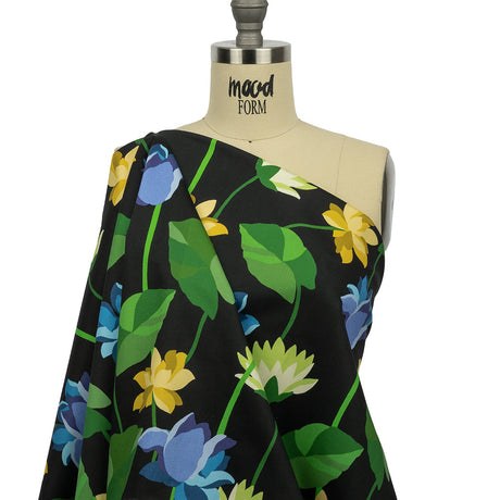 Mood Exclusive Black Highrise Blooms Stretch Cotton Sateen