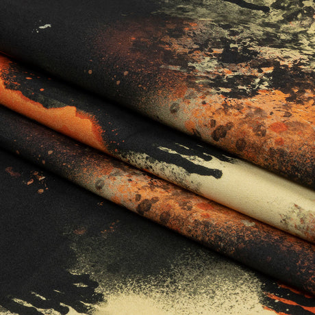 Mood Exclusive Orange Street Art Splash Stretch Cotton Sateen