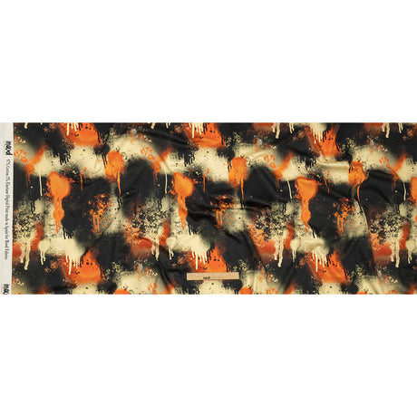 Mood Exclusive Orange Street Art Splash Stretch Cotton Sateen