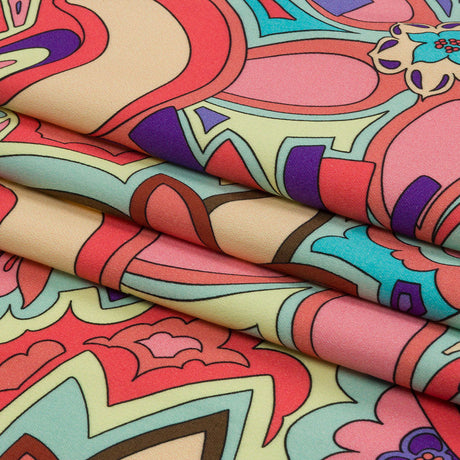 Stretch Cotton Sateen - Red and Purple Floral - Holy Grail Print - Mood Exclusive Groove Collection