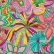 Stretch Cotton Sateen - Blue and Purple Floral - Holy Grail Print - Mood Exclusive Groove Collection
