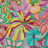 Stretch Cotton Sateen - Blue and Purple Floral - Holy Grail Print - Mood Exclusive Groove Collection