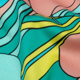 Stretch Cotton Sateen - Blue and Yellow Floral - Garden Groove Print - Mood Exclusive Groove Collection
