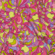 Stretch Cotton Sateen - Pink, Green and Periwinkle Floral - Floral Flow Print - Mood Exclusive Groove Collection