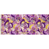Stretch Cotton Sateen - Purple Swirls and Florals - Float Away Print - Mood Exclusive Groove Collection