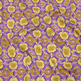 Stretch Cotton Sateen - Purple and Yellow Clovers - Lucky You Print - Mood Exclusive Groove Collection
