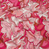 Stretch Cotton Sateen - Pink and White Floral - Far Out Florals Print - Mood Exclusive Groove Collection