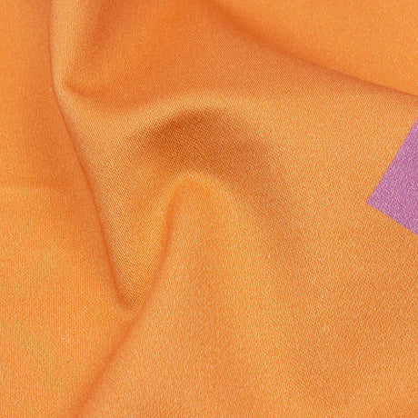 Stretch Cotton Sateen - Purple and Orange Geometric - Gemstone Jubilee Print - Mood Exclusive Groove Collection