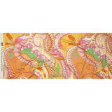 Stretch Cotton Sateen - Orange and Pink Abstract - Festival Daydreams Print - Mood Exclusive Groove Collection
