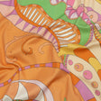 Stretch Cotton Sateen - Orange and Pink Abstract - Festival Daydreams Print - Mood Exclusive Groove Collection