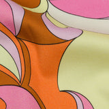 Stretch Cotton Sateen - Purple, Orange and Brown Abstract - Magical Mystery Print - Mood Exclusive Groove Collection