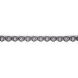 Black Floral Wheels Scalloped Raschel Lace Trim - 0.625"