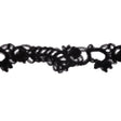 Famous NYC Designer Black Floral Vines Ruffled Tulle Lace Trim - 2.75"