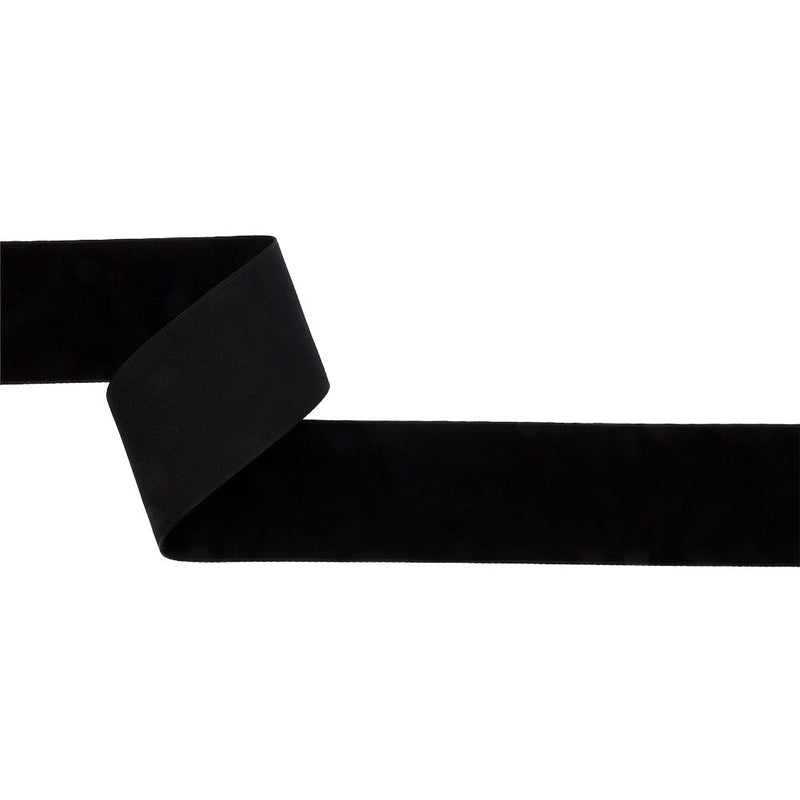 Japanese Black Rayon Velvet Ribbon - 1.5"