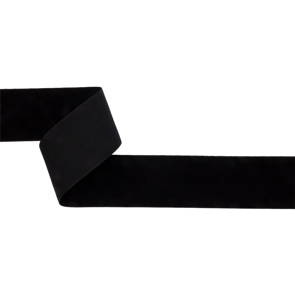 Japanese Black Rayon Velvet Ribbon - 1.5"