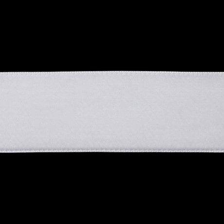 Japanese White Velvet Ribbon with Satin Backing - 1"
