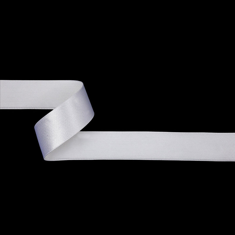 Japanese White Velvet Ribbon with Satin Backing - 1"