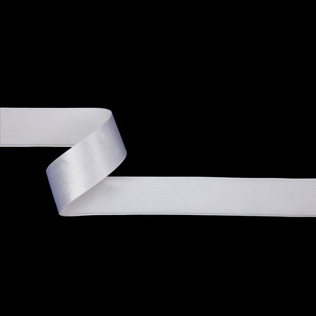 Japanese White Velvet Ribbon with Satin Backing - 1"