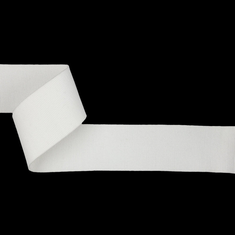 White Stretch Grosgrain Trim - 1.625"