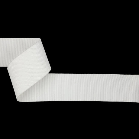 White Stretch Grosgrain Trim - 1.625"