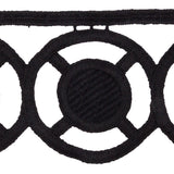 Black Big Circles Venise Lace Trim - 2.5"